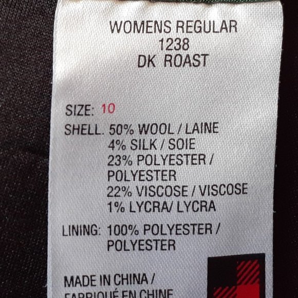 Woolrich Brown Tweed wool blend lined Pants - Picture 14 of 16